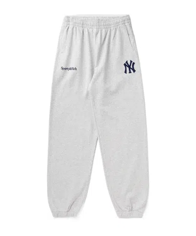 Sporty And Rich Elastic Waist Sports Pants In Gray