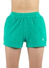 Sporty And Rich Elastic Waist Sports Shorts In Green