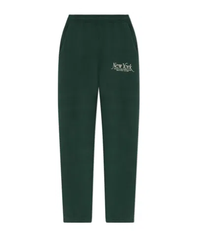 Sporty And Rich Elastic Waist Sweatpants In Green