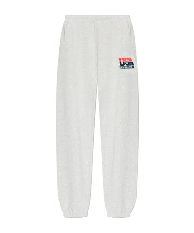 Sporty And Rich Elastic Waist Sweatpants In White