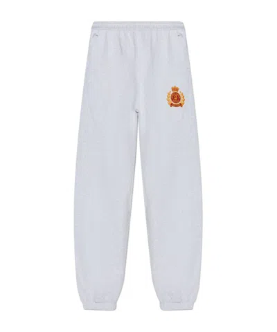 Sporty And Rich Elastic Waist Track Pants In Gray