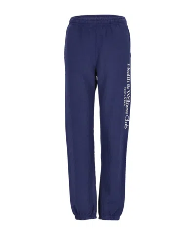Sporty And Rich Elastic Waist Track Pants In Blue