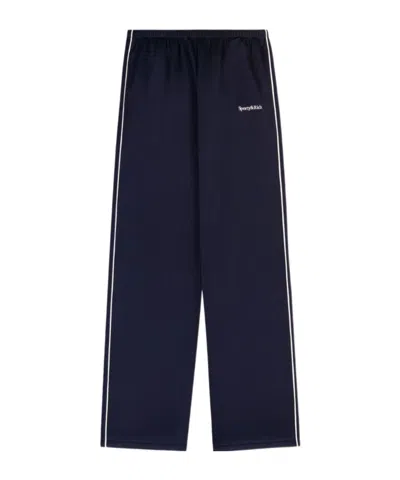 Sporty And Rich Elastic Waistband Casual Pants In Black