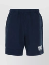 SPORTY AND RICH ELASTIC WAISTBAND COTTON BERMUDA SHORTS