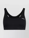 Sporty And Rich Elasticated Ribbed Tank Top With Scoop Neck