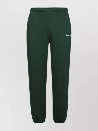 Sporty And Rich Elasticated Waistband Logo Sweatpants In Green