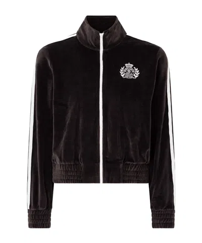 Sporty And Rich Elio Embroidered Sports Jacket In Brown