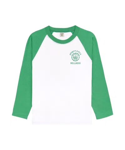 SPORTY AND RICH EMBLEM LOGO-PRINT T-SHIRT
