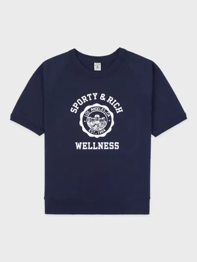 Sporty And Rich Emblem Sweatshirt In Blue