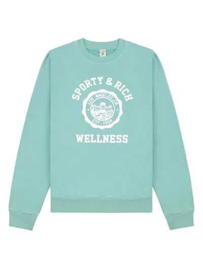 Sporty And Rich Emblem Sweatshirt In Blue