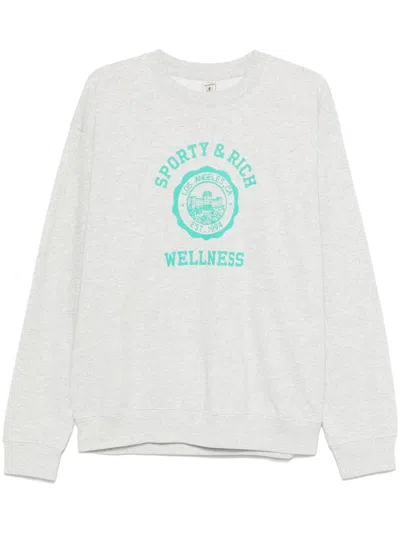 Sporty And Rich Emblem Sweatshirt In Heather Gray