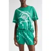 Sporty And Rich Sporty & Rich Emblem Tie Dye Cotton Graphic T-shirt In Gemstone Tie Dye