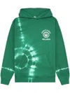Sporty And Rich Emblem Tie Dye Hoodie In 绿色