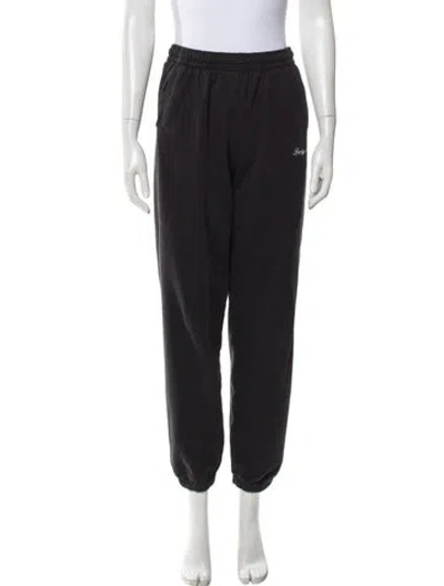 Pre-owned Sporty And Rich Embroidered Accent Sweatpants In Gray