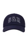 Sporty And Rich Embroidered Baseball Cap In Blue