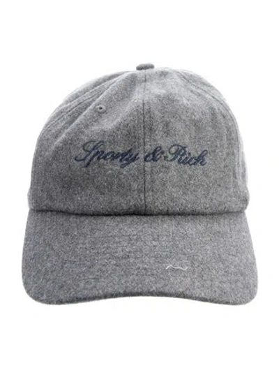 Pre-owned Sporty And Rich Embroidered Baseball Cap In Grey