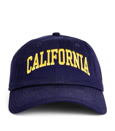 Sporty And Rich Embroidered California Baseball Cap In Navy