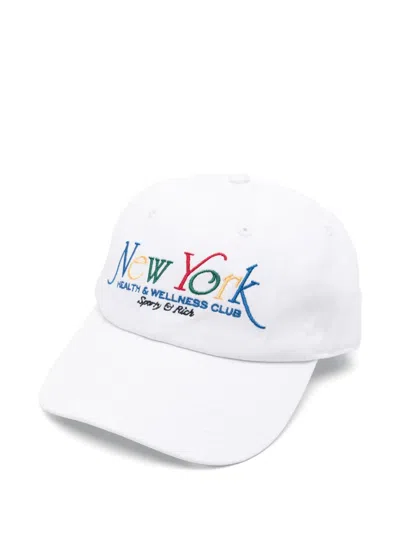 SPORTY AND RICH EMBROIDERED COTTON CAP