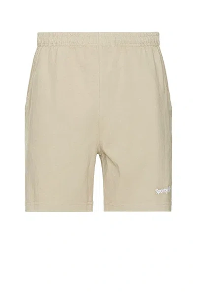 Sporty And Rich Embroidered Gym Shorts In Elephant