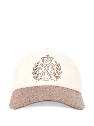 Sporty And Rich Embroidered-logo Baseball Cap In White