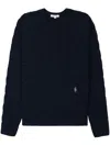 SPORTY AND RICH EMBROIDERED-LOGO CABLE KNIT JUMPER