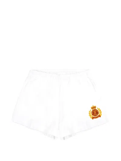 Sporty And Rich Embroidered Shorts In White