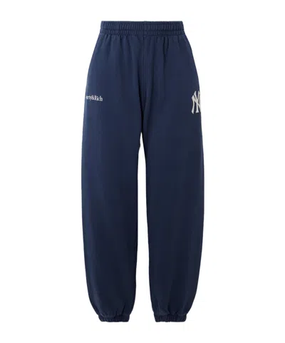 Sporty And Rich Embroidered Sweatpants In Navy Blue