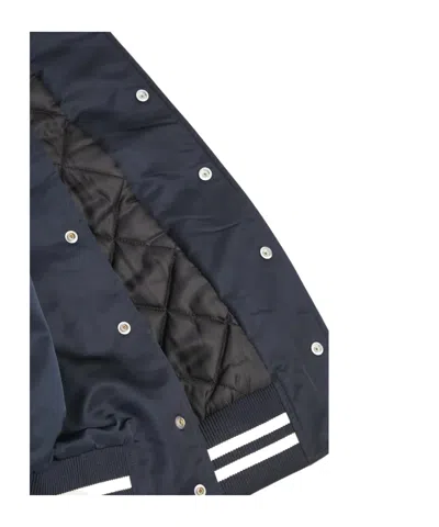 Sporty And Rich Embroidered-logo Bomber Jacket In Black