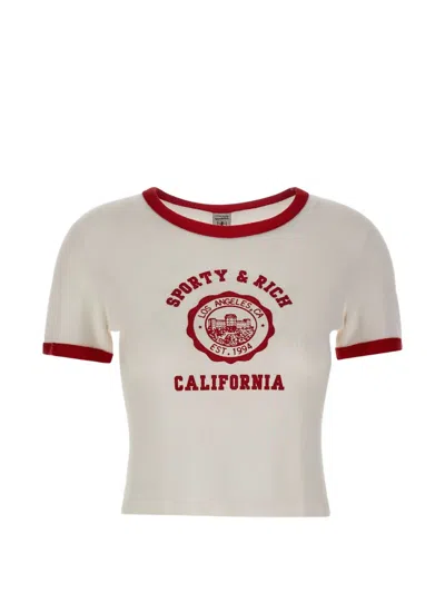 Sporty And Rich Sporty & Rich T-shirts And Polos White