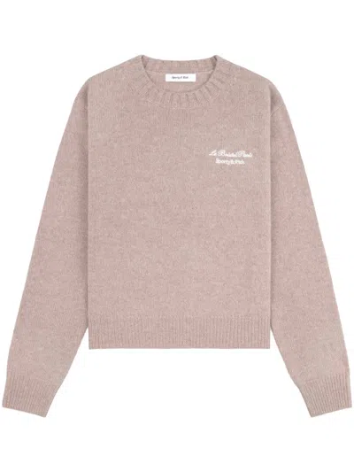 Sporty And Rich Faubourg Cashmere Jumper In Neutrals