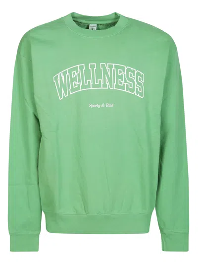 Sporty And Rich Sporty & Rich Sweatshirt With Logo Unisex In Verde