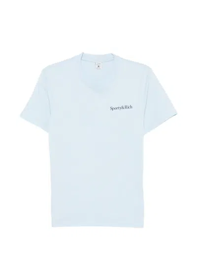 Sporty And Rich Short-sleeved T-shirt In Blue
