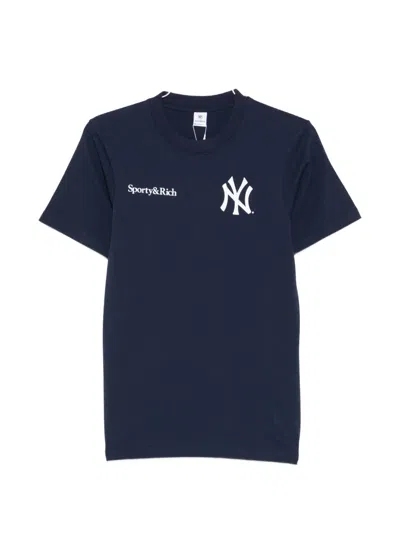 Sporty And Rich Femi Logo-detail T-shirt In Blue