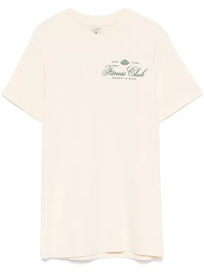 Sporty And Rich Fitness World T-shirt In Neutrals