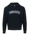 Sporty And Rich Fleece-texture Long-sleeved Hoodie In Black