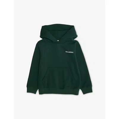 Sporty And Rich Kids' Drink More Water Cotton-blend Hoody In Green