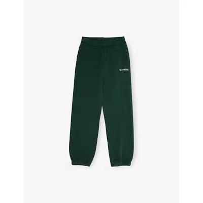 Sporty And Rich Kids' Erif Branded-print Cotton-blend Jogging Bottoms 2-14 In Green