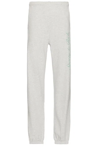 Sporty And Rich French Sweatpants In Heather Grey