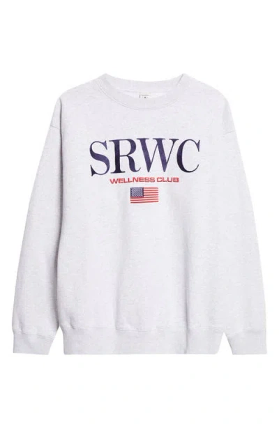 Sporty And Rich Sporty & Rich Gender Inclusive Nautical Embroidered Fleece Sweatshirt In White
