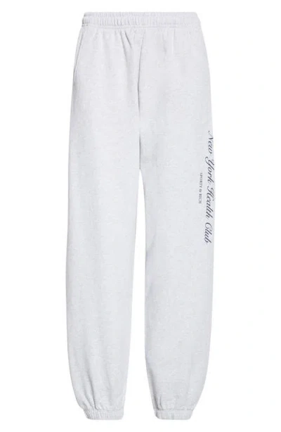 Sporty And Rich Sporty & Rich Gender Inclusive Ny Health Club Fleece Sweatpants In White