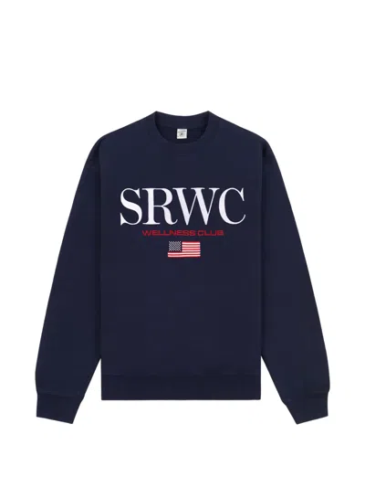 Sporty And Rich Graphic Crewneck Sweatshirt In Blue