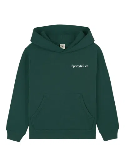 Sporty And Rich Sporty & Rich Kids Drink More Water Hoodie In Green