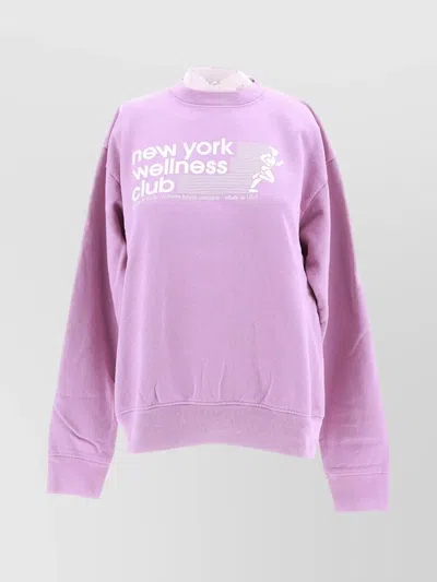 Sporty And Rich Graphic Print Crewneck Club In Purple