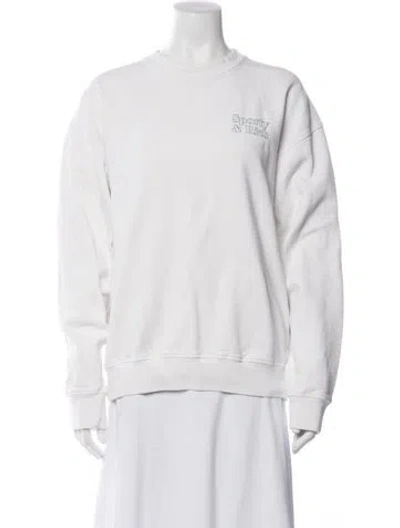 Pre-owned Sporty And Rich Graphic Print Jacket In White