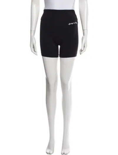 Pre-owned Sporty And Rich Graphic Print Mini Shorts In White