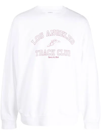 Sporty And Rich Graphic Print Sweatshirt In White
