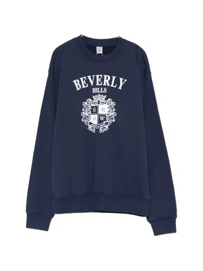 Sporty And Rich Graphic-print Sweatshirt In Blue