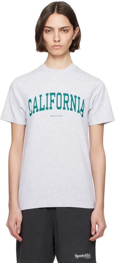 Sporty And Rich Gray 'california' T-shirt