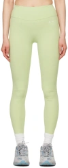 Sporty And Rich Runner Script Logo-print Leggings In Sage