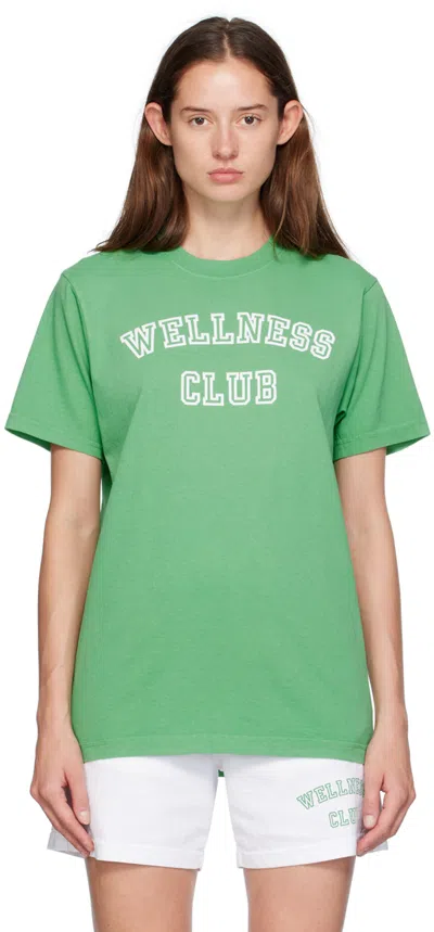 Sporty And Rich Green 'wellness Club' T-shirt In 177 Verde